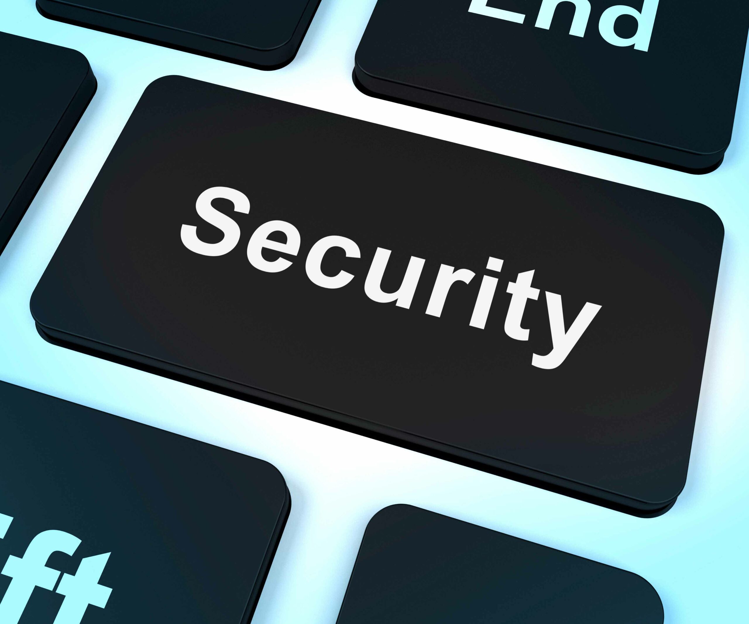 Security Computer Key Showing Privacy And Safety